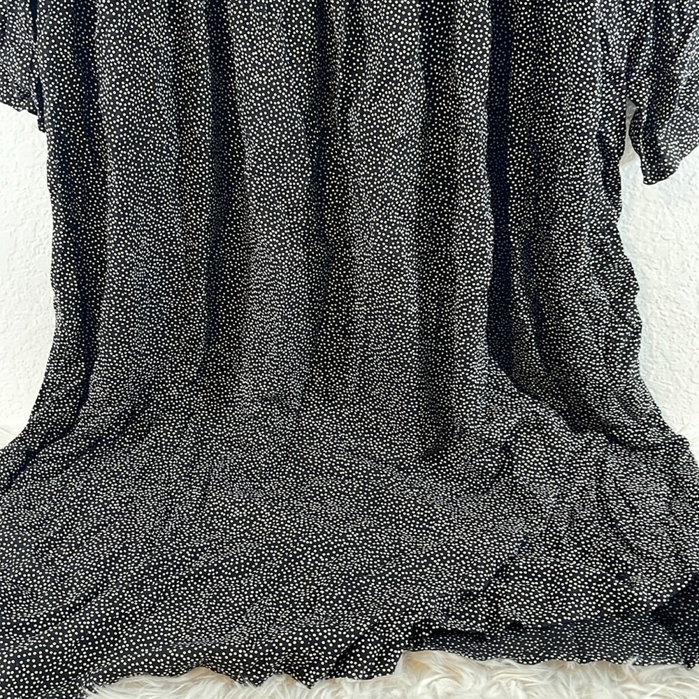 H&M Black & White Polka Dot Cottagecore Long Sleeve Flowy Dress Size Small - Picture 6 of 8